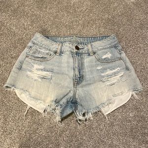 American eagle distressed jean shorts